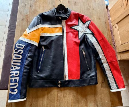 Veste en cuir DSQUARED2, neuve