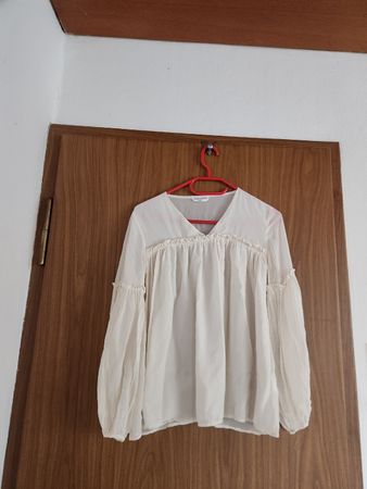 Chemisier Sophie 100% Seta beige taille M( trou)
