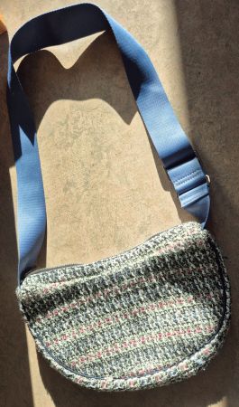 TASCHE BECK SÖNDERGAARD TWEED STOFF FLIEDER BLAU , TOP BAG