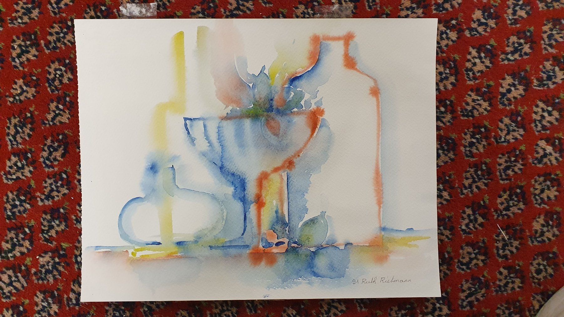 Dipinti: Stillleben Aquarell A4 Ruth Rietmann – Usato da Dietlikon venduto da Justus4