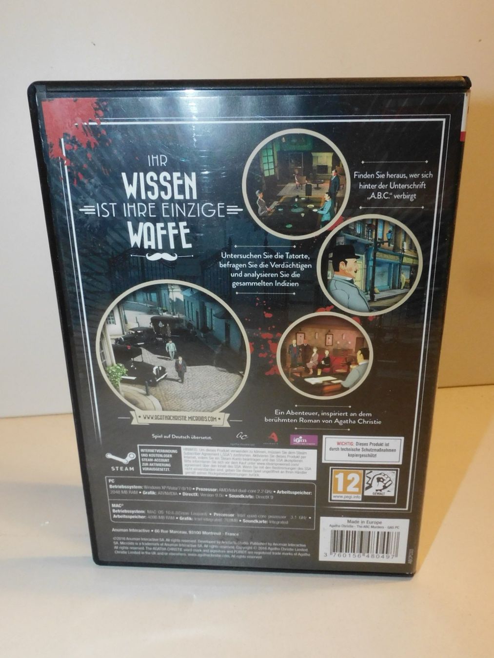 Giochi: PC CD Rom Game The ABC Murders  2016  Versand CH weit – Usato da Sursee venduto da 76 4