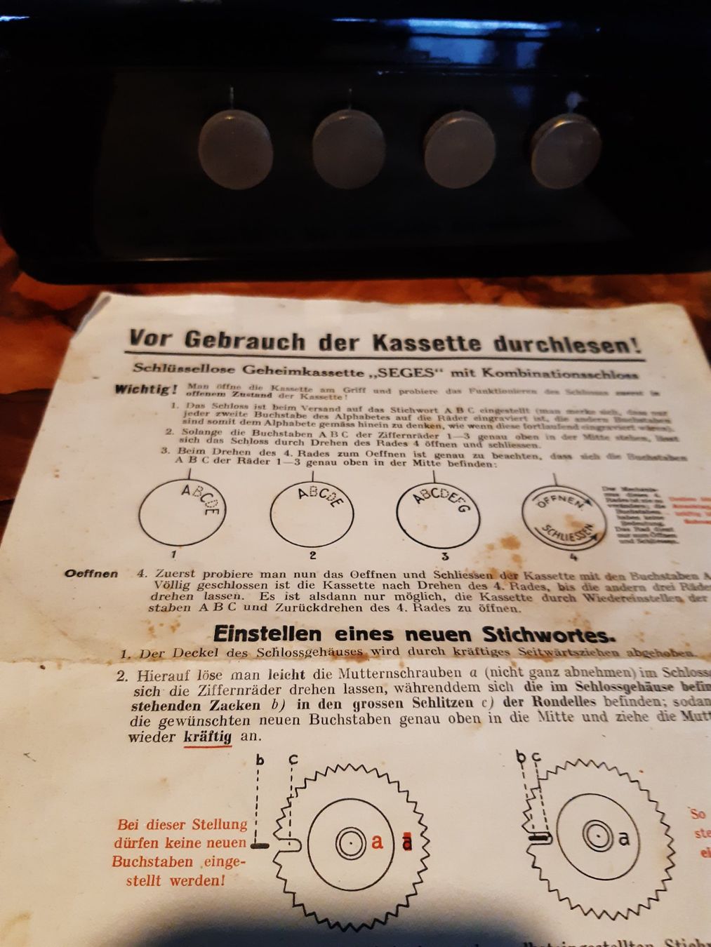 Registratore di cassa: Kassette / kasse aus Eisen – Usato da Aarburg venduto da zumzeus 1