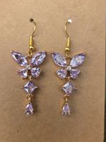 Glitzende Schmetterling Ohrringe Goldfarbe *letzte tage