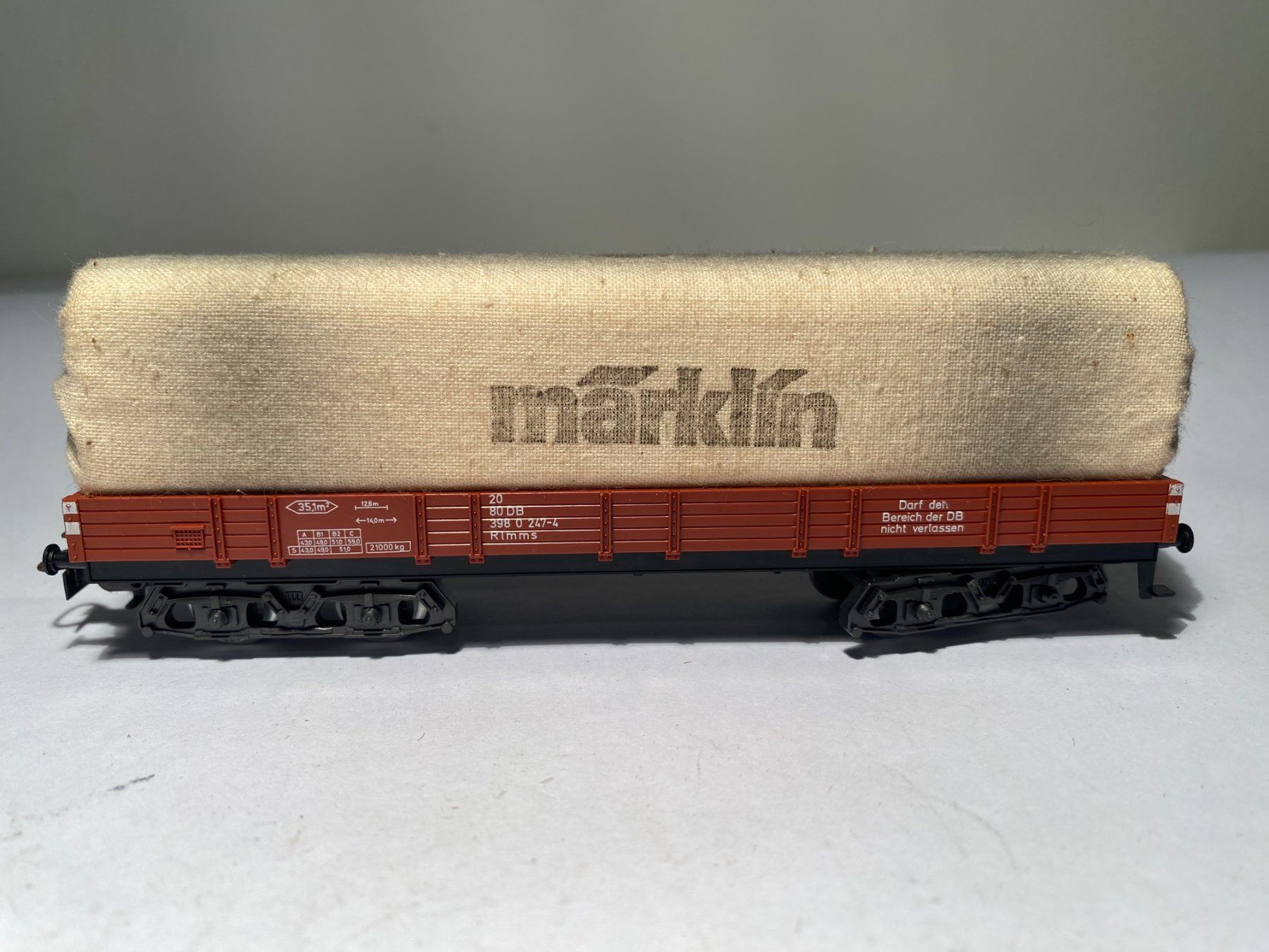 Märklin Modelleisenbahnen: Märklin Planenwagen "MÄRKLIN" DB, AC-Achsen – Gebraucht aus Buchrain von Modellbahn11 2