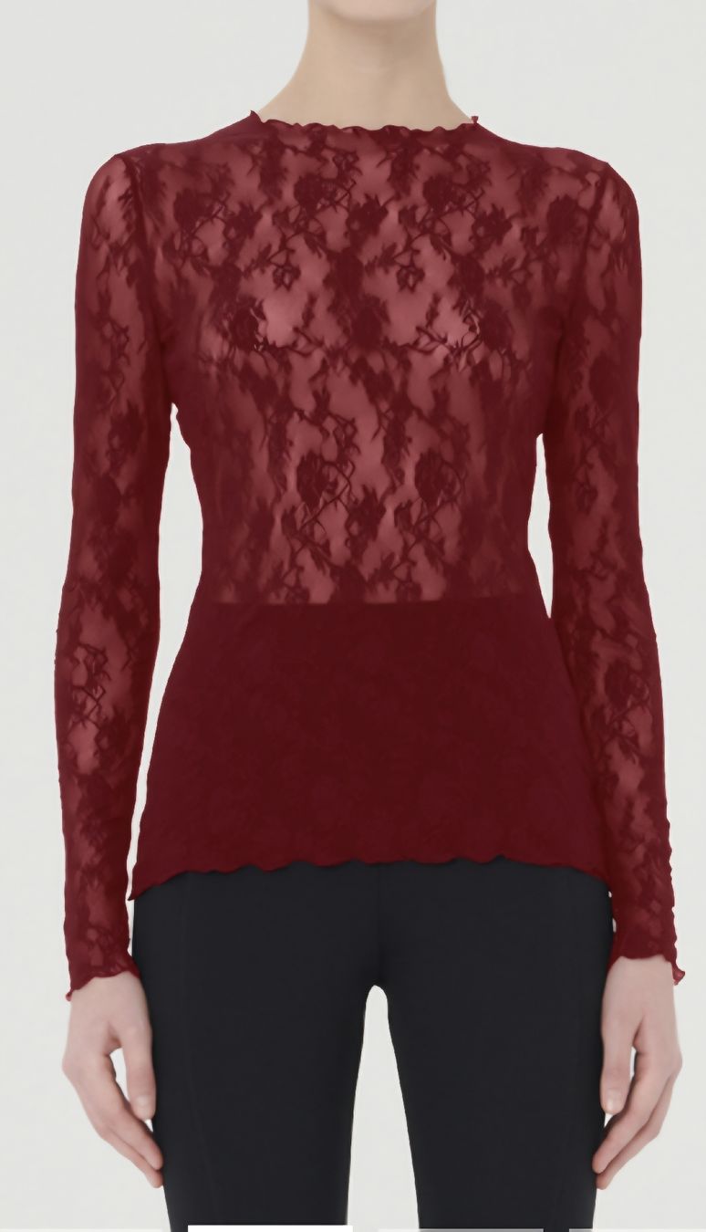 Top: Floral Lace Top Long Sleeves – Nuovo (secondo la descrizione) da Ibach venduto da ole_6whn 2