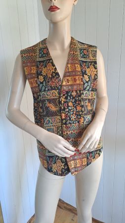 JELMOLI Gilet WALL STREET Weste 90s Vintage M 38 Goblin 