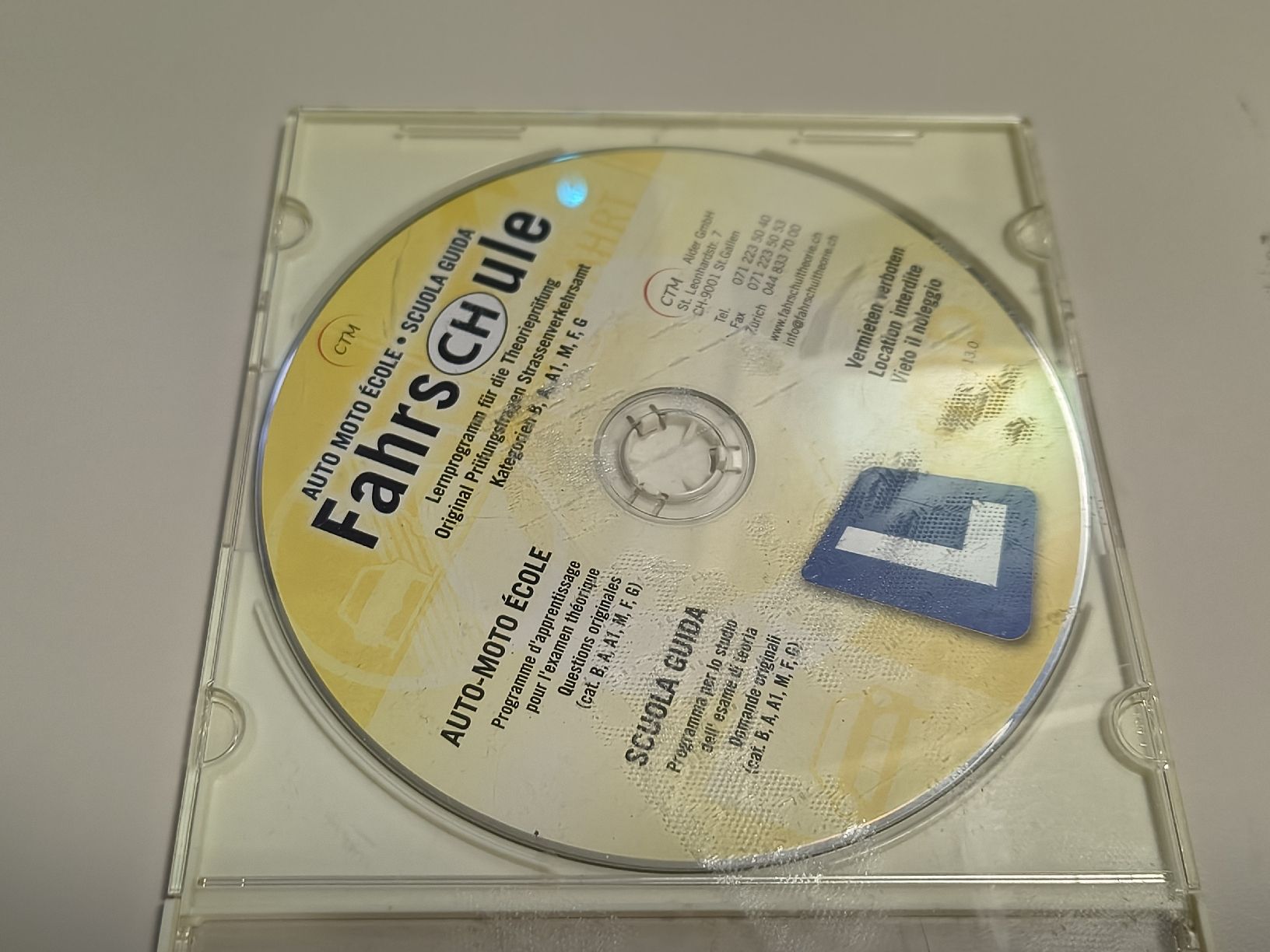 CDs: CD programme théorie auto-moto CTM version 13.0 occasion. – Gebraucht aus Delémont von Doreenlou 1