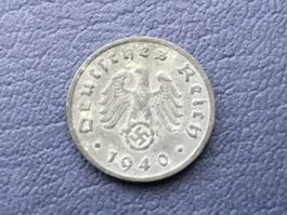 1 Reichspfennig Drittes Reich 1940 F.