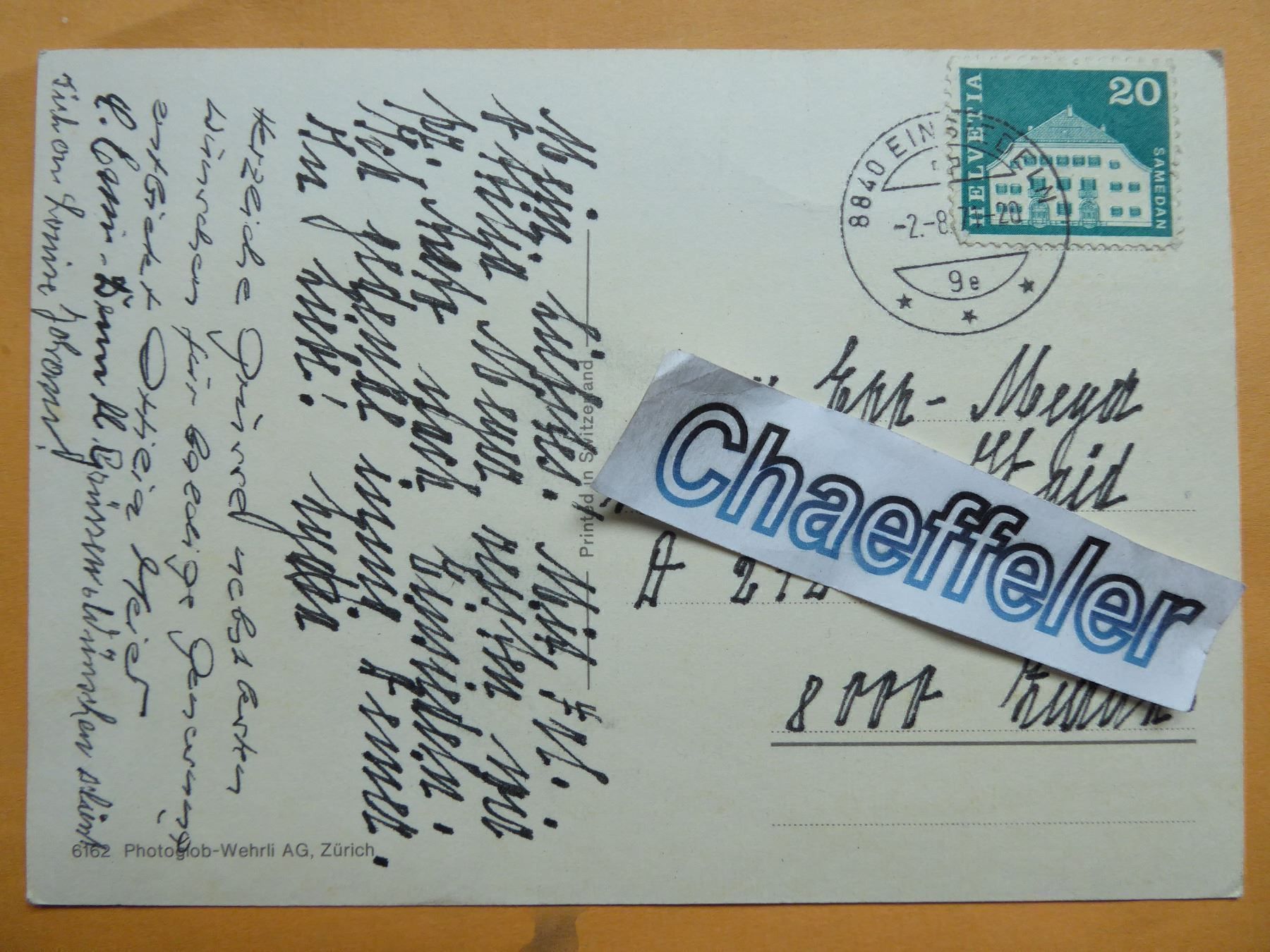 Cartes postales: 1971 Maria Einsiedeln – D'occasion à Zürich par Chaeffeler 1