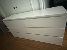 Kommode weiss 6 Schubladen gute Zustand