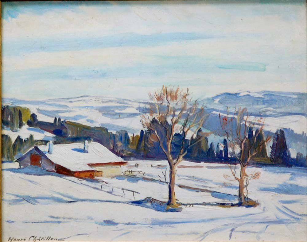 Dipinti: Winterliche Landschaft, Henri-Joseph Châtillon, 1921 – Usato da Baar venduto da Roze1 1