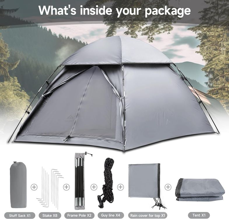 2 Personen Camping Zelt, kleines Packmass, leicht, 3 Saison (Neu und  originalverpackt) in Zrich fr CHF 95.9  mit Lieferung auf Ricardo kaufen
