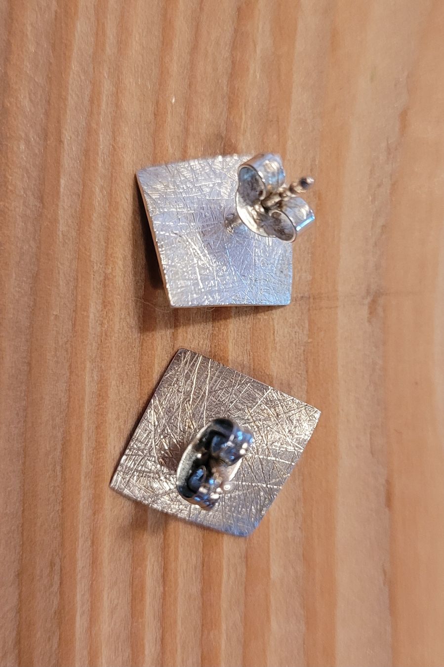 Orecchini pendenti & Orecchini a lobo: Quadratische Silber-Ohrstecker – Nuovo (secondo la descrizione) da Gams venduto da kat_lg5l 2