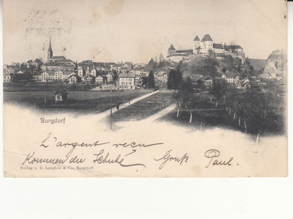 Cartoline postali: Burgdorf 1902 – Usato da Bürglen TG venduto da StampGraf