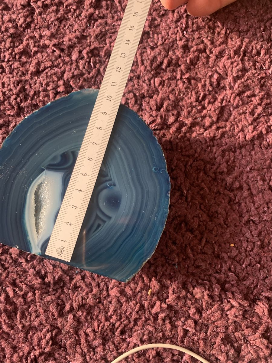 Minerali & Pietre curative: Blaue Achat Stein / Scheibe mit Druse – Usato da Lyss venduto da nekoreh 5