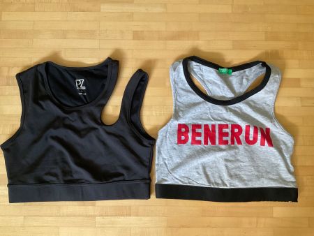Sport BHs Schwarz und Grau Grösse S guter Zustand