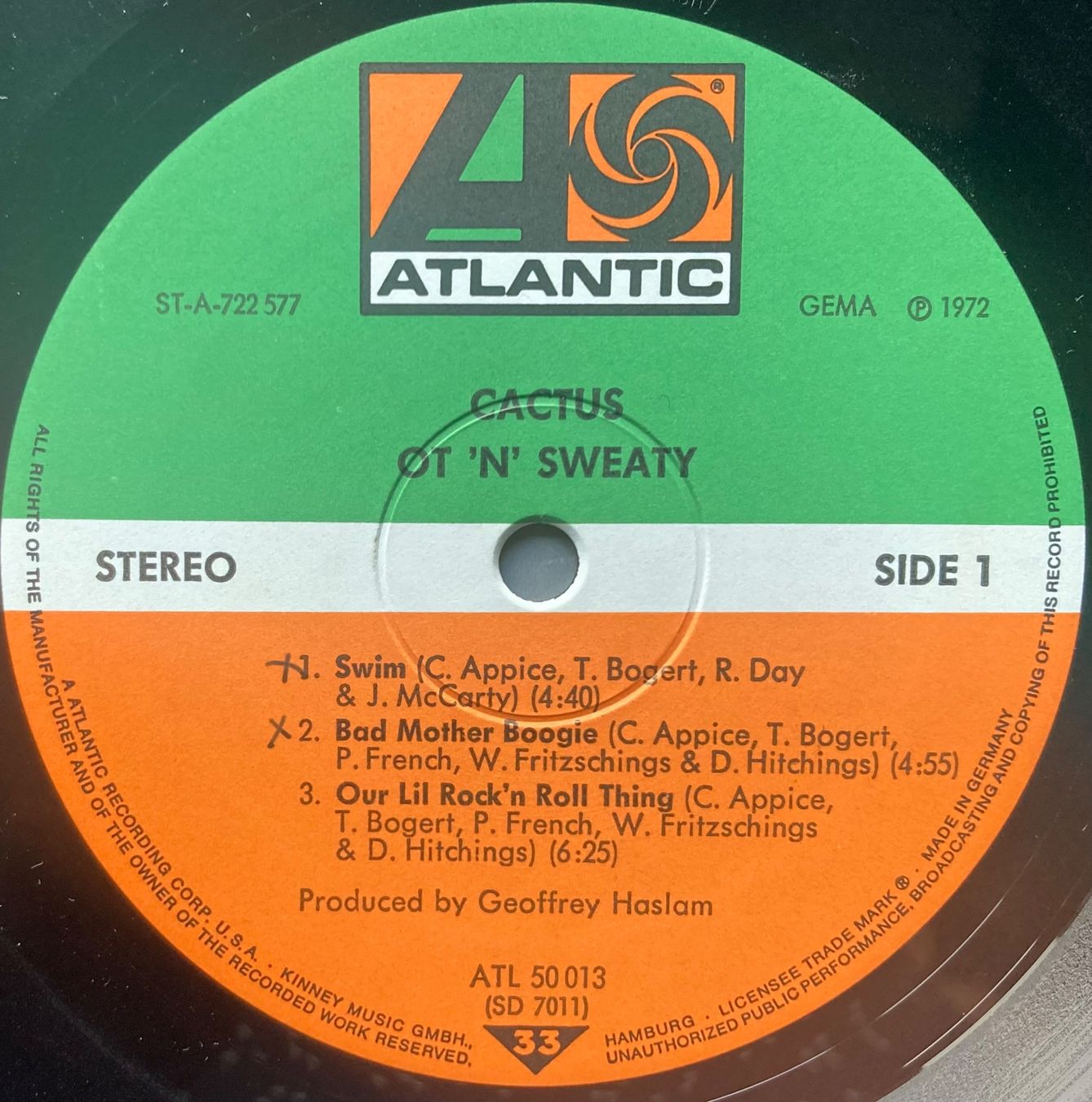 Vinyles: CACTUS - 'OT 'N' SWEATY – D'occasion à Poliez-Pittet par Newtown-Records 2