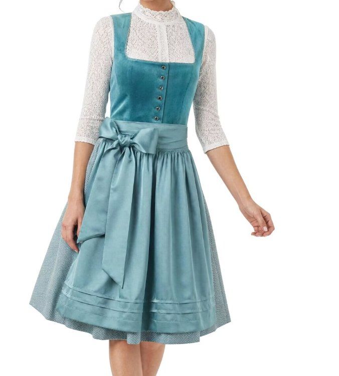 Costumi: Frauenkostüm Mini-Dirndl Ronja 44 – Nuovo (secondo la descrizione) da Steinhausen venduto da Retourenprofis
