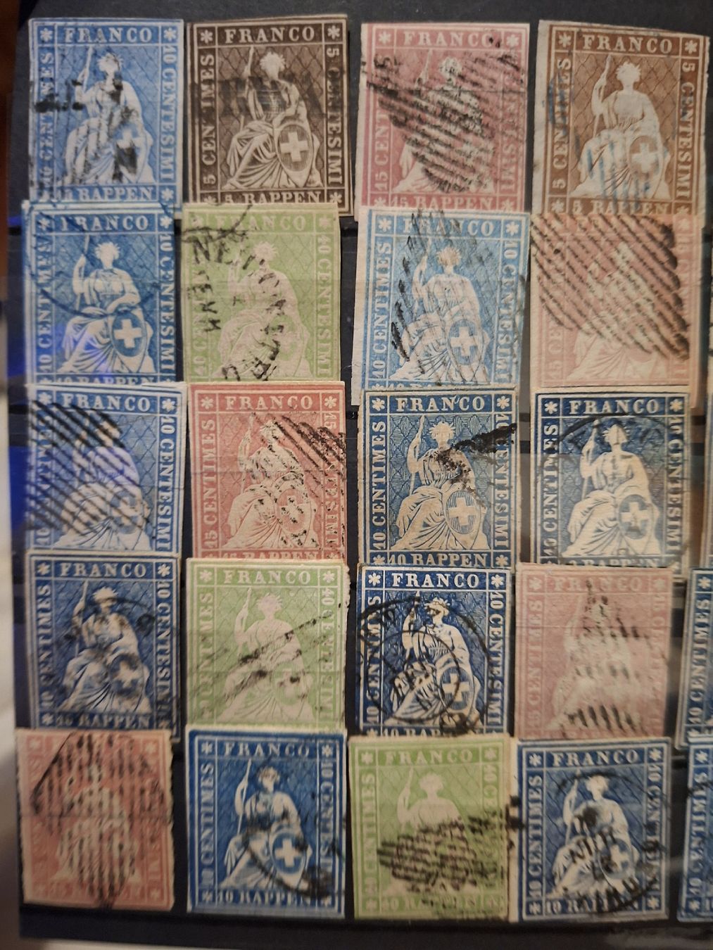 Alle Briefmarken: Strubel Lot 45Stk.  – Gebraucht aus Balgach von SIMEON27 3