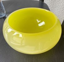 🟢 Gelbe Glasschale Coupe en verre jaune / Vide-poches rétro
