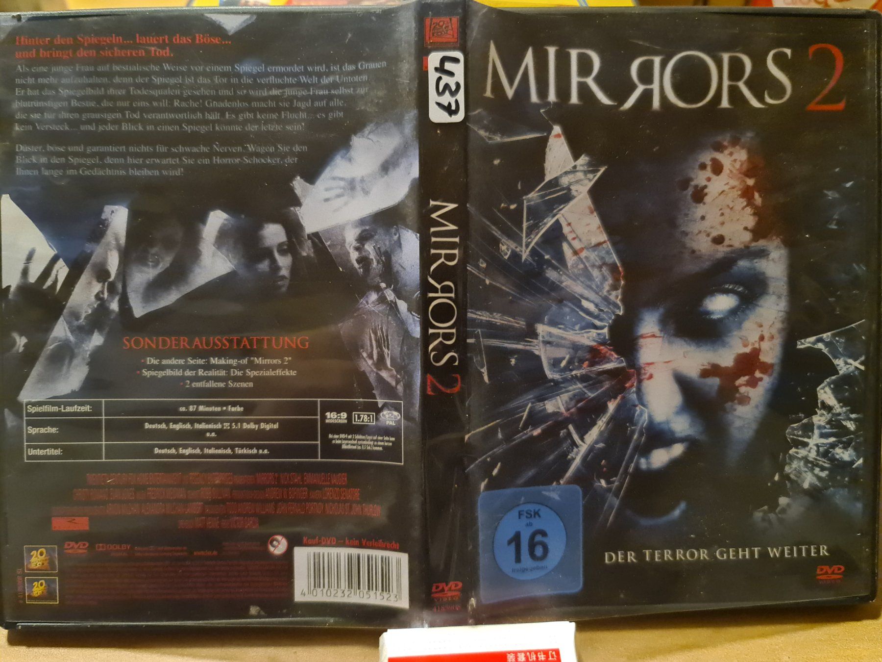 Tutti i DVDs: Horror-DVD Mirrors 2 - Der Terror geht weiter! – Usato da Dintikon venduto da Vexi