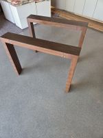 Zwei Konsolentische braun Holz