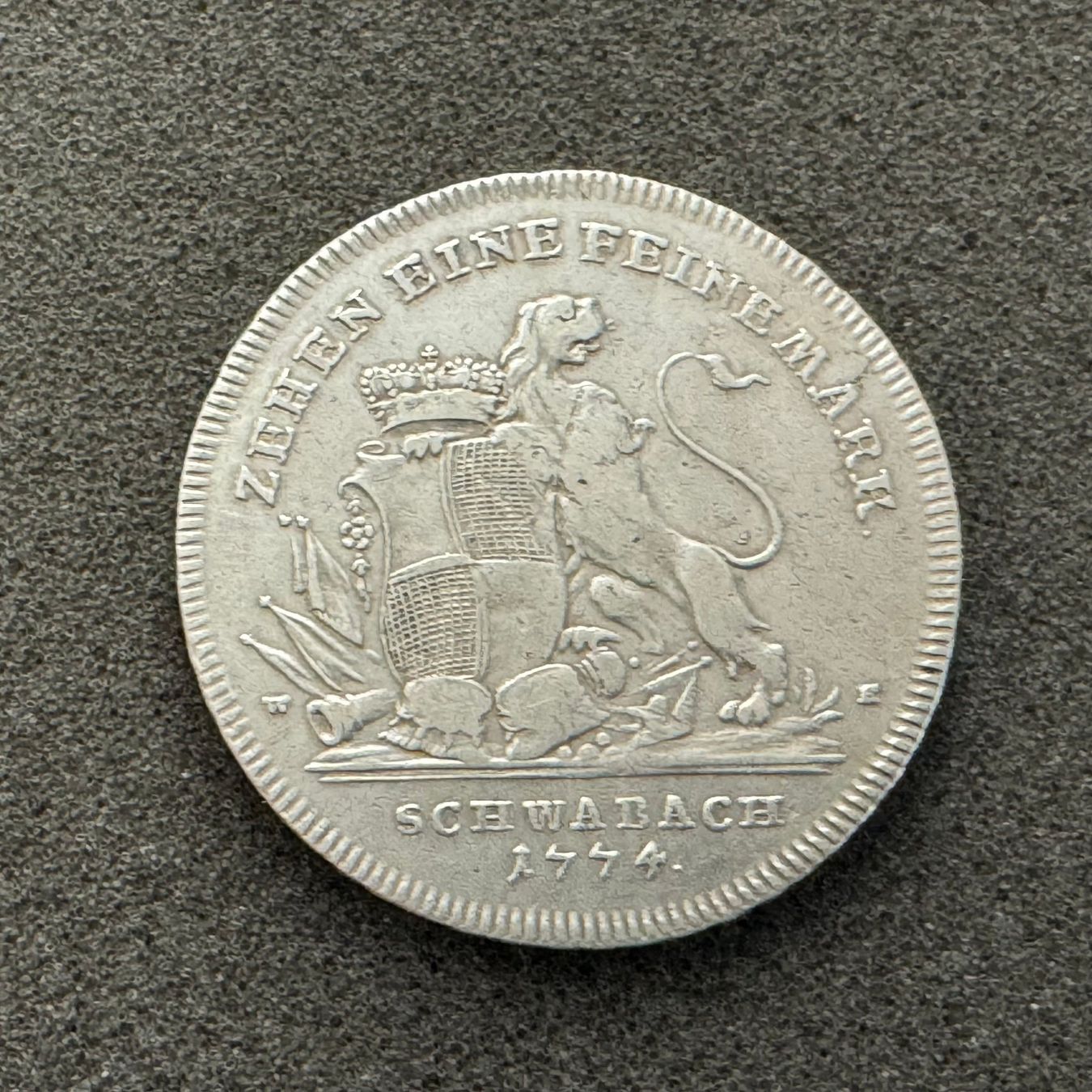 Tutti le monete: Taler Brandenburg Ansbach 1774 G – Usato da Reitnau venduto da tb-muenzen 2