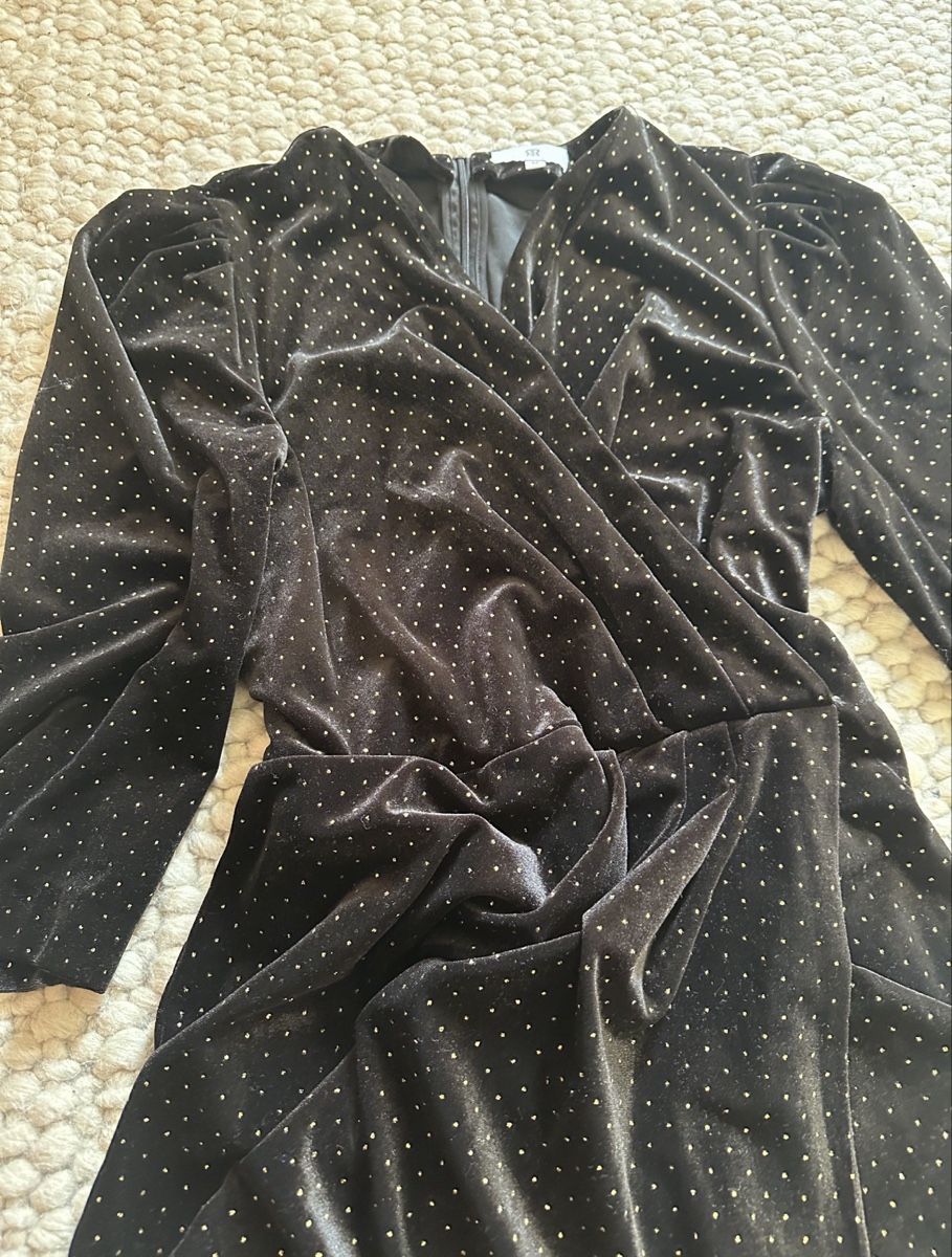La Redoute Vestiti: ELEGANTES SAMTKLEID MIT GLITZERPUNKTEN – Nuovo (secondo la descrizione) da Schaffhausen venduto da rot_yyy7 4