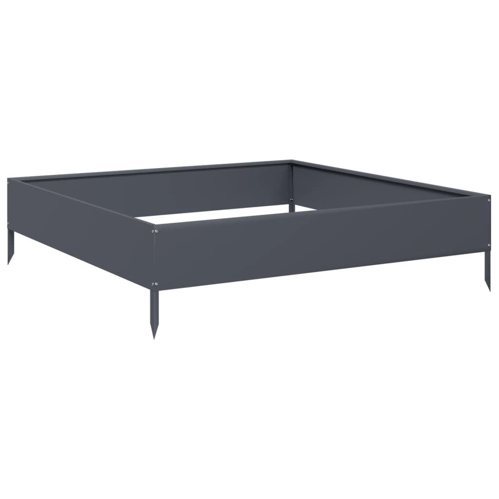 Vasi per fiori: vidaXL Hochbeet Anthrazit 100x100x26 cm Stahl – Nuovo e nell'imballaggio originale da Baar venduto da vidaxl 1