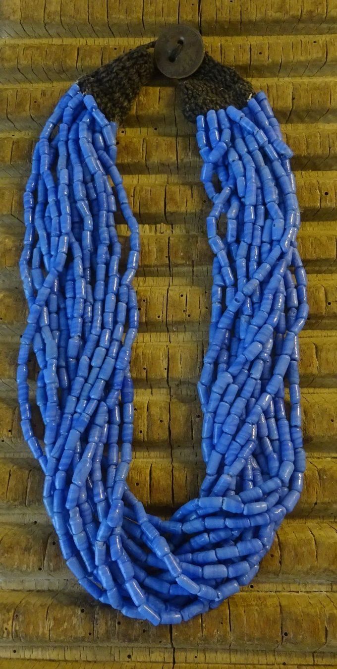 Catenine: Glaskette Blau Indien / Ethno – Usato da Esslingen venduto da FetteSchnecke 1