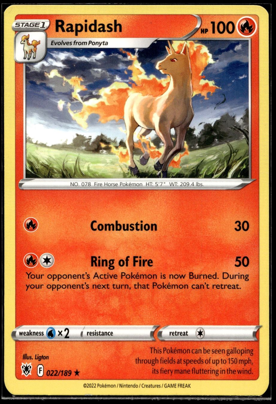 Pokémon Cartes à collectionner: Rapidash (ASR EN 022/189) – D'occasion à Affoltern am Albis par Chiesa_5