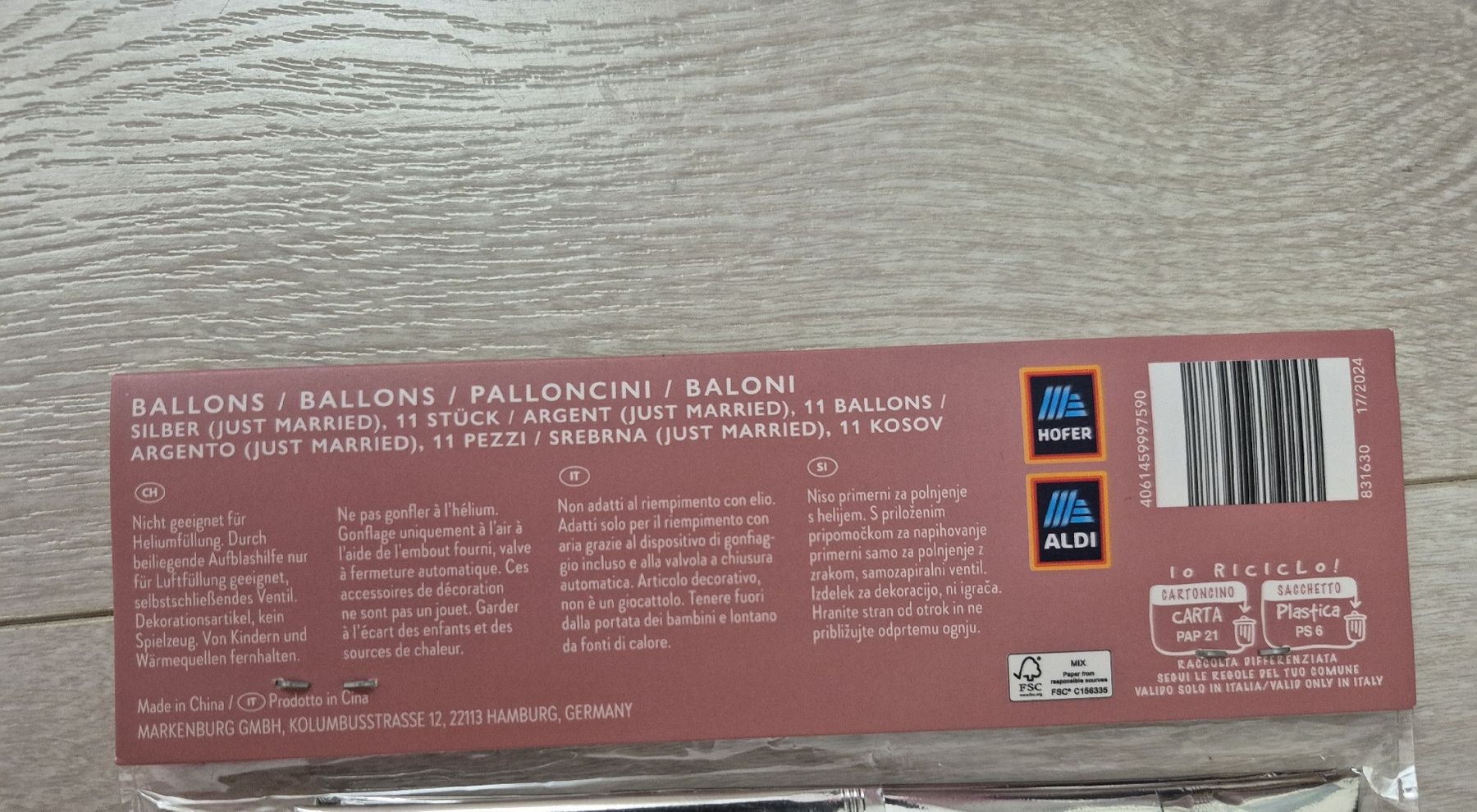 Tutte le decorazioni: Ballons "Just Married" argentés, 11 pièces – Nuovo e nell'imballaggio originale da Villars-sur-Glâne venduto da snacks01 2