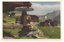 Blatten bei Zermatt (VS) Dorfpartie Kapelle - Gyger  um 1925