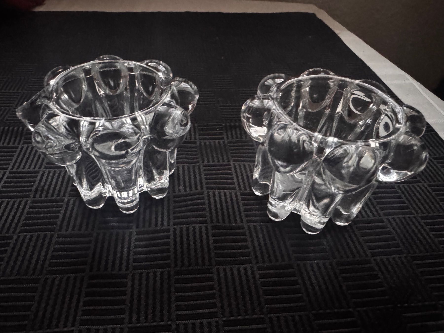Portacandele: 2 Glas Kerzenständer Kerzenhalter – Usato da Windisch venduto da Trudi45