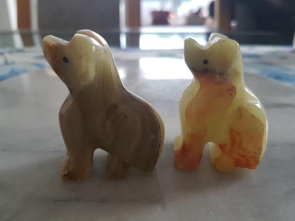 Statuette: Deux petits chiens en onyx vert marbré – Nuovo (secondo la descrizione) da Courtepin venduto da Fin_dj7p 4