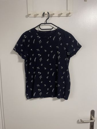 Damen T-Shirt Tom Tailor Blumenmuster XS Bio Baumwolle