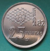 SPANIEN - 25 PESETAS 1980*81 - FUSSBALL-WM 1982 - BARCELONA