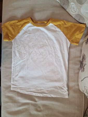 T-Shirt senf/weiss Gr. 128