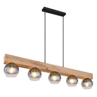 Pendelleuchte, Holzoptik, 115 cm x 15 cm
