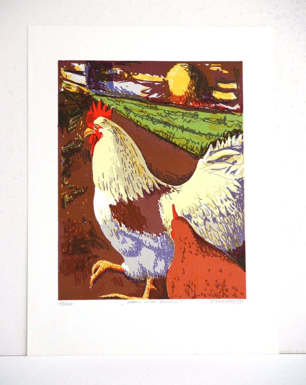 Arts picturaux & lithographies: WALTER EMCH LITHOGRAPHIE SIGNIERT NUMMERIERT – D'occasion à Gersau par grafik-kunst 1
