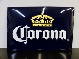 BLECHSCHILD SCHILD BLECH CORONA BIER WERBUNG WERBESCHILD