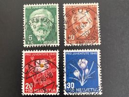 Satz Pro Juventute 1945, LUXUS Vollstempel