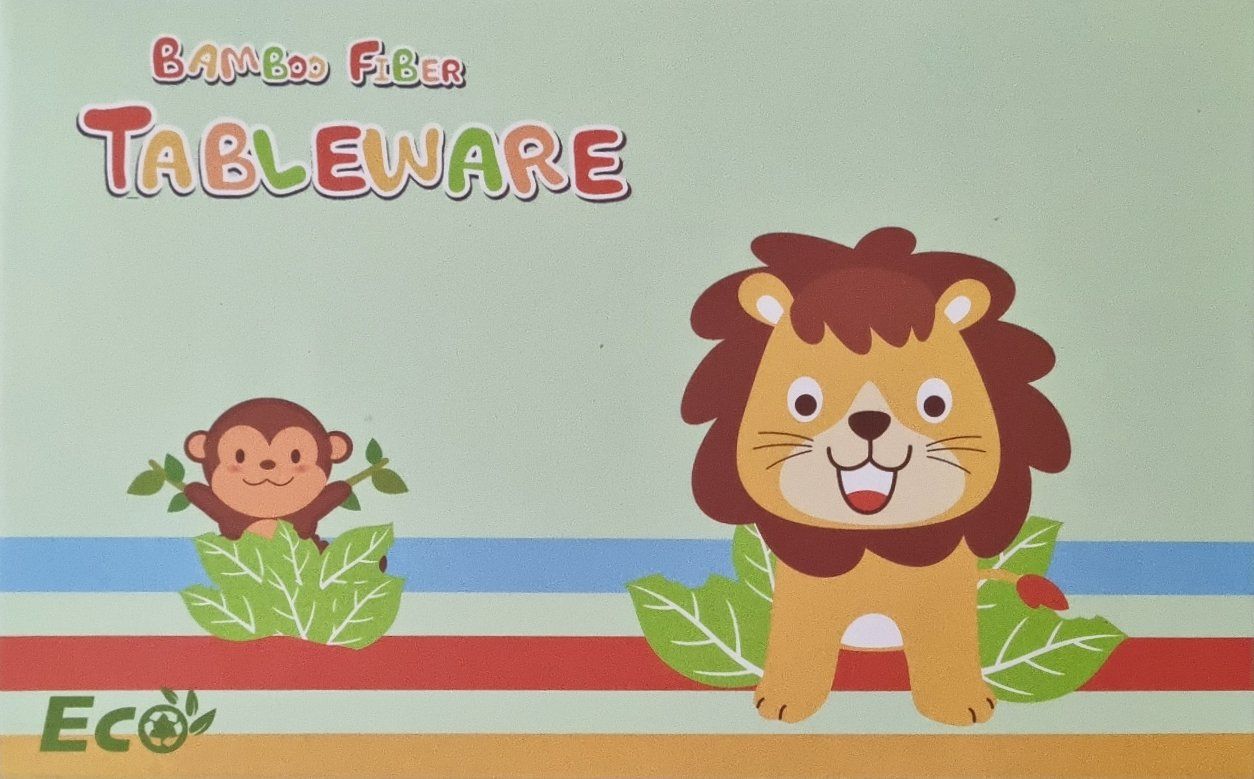 Geschirrsets: KINDER GESCHIRR-SET Eco Bambo " LION " – Neu und originalverpackt aus Stäfa von BURG23 3