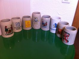 8 verschiedene Bierhumpen