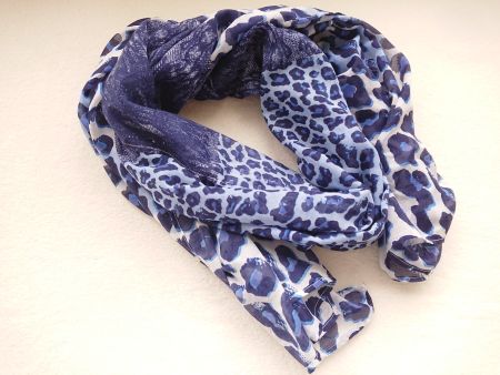 Damen Schal ca. 100cm x 180cm Blau 100% Polyester