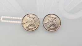 2 Pièces commémorative en argent 1944 St. Jakob