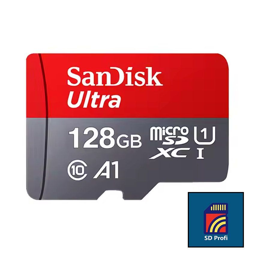 Sandisk Speicherkarten: SanDisk MicroSD 128 GB – Neu und originalverpackt aus Basel von sd-profi