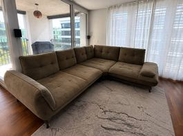 Wohnlandschaft / grosses Ecksofa in grün CHF 900