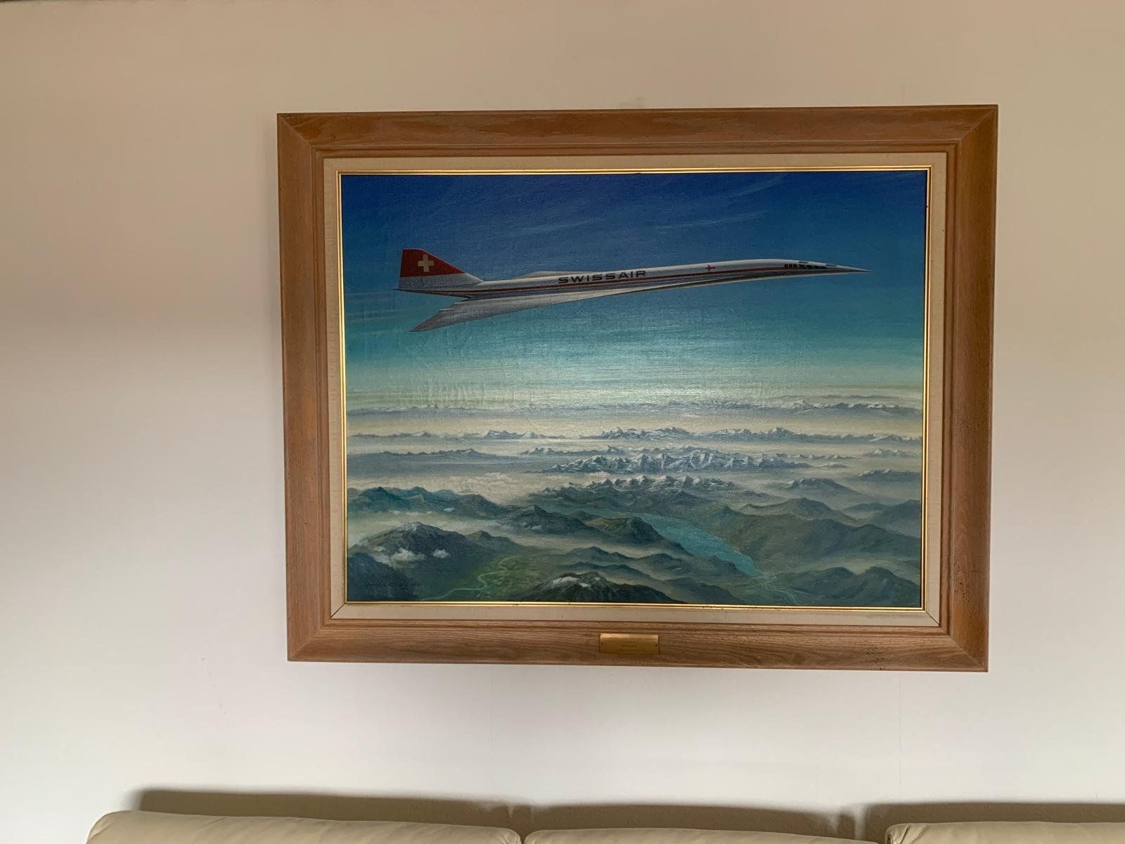 Dipinti: Original Swissair Lockheed L-2000 Gemälde mit Rahmen! – Usato da Neerach venduto da tho_tk98 3