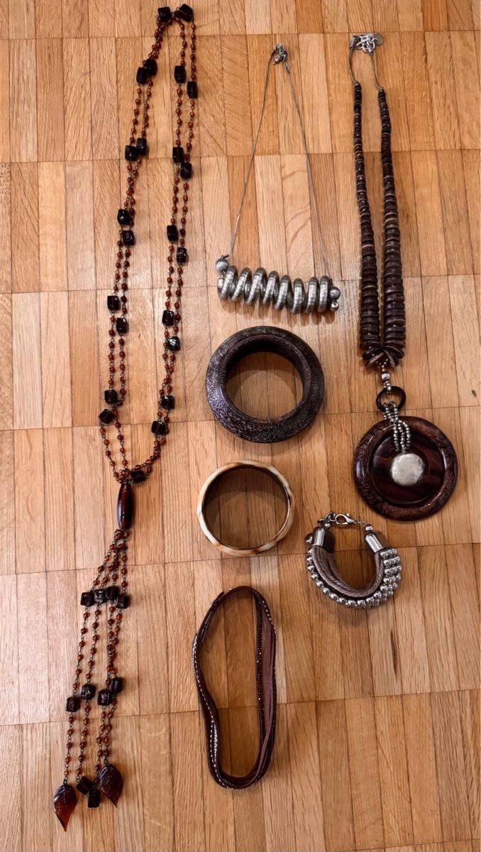 Sonstiger Schmuck: Set di Bijoux Autunnali in Legno e Metallo – Gebraucht aus Viganello von BlackPanda0003